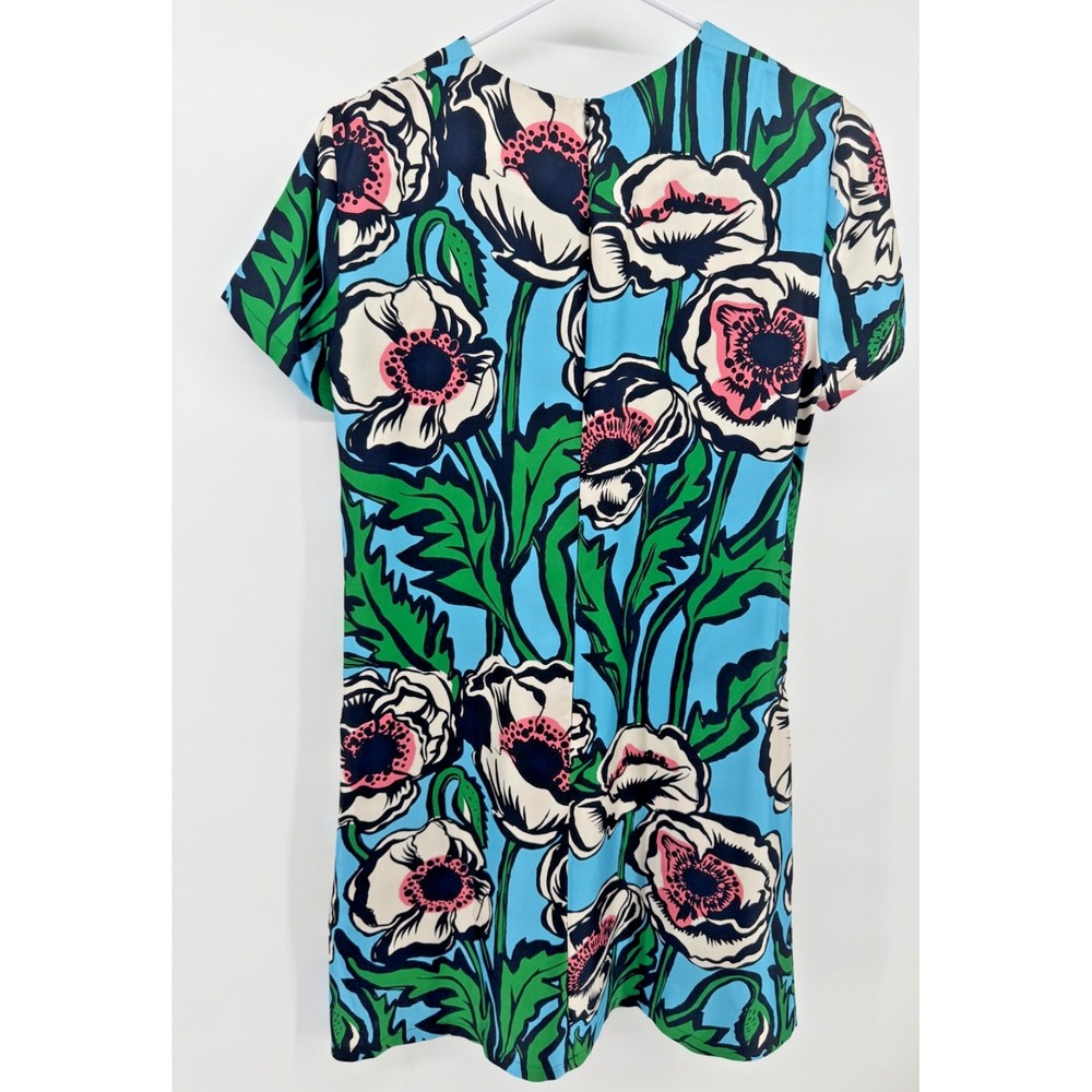 La Double J's Dress small Mini Swing Big Blooms Viola Silk Floral RSP $560 blue - Picture 4 of 10